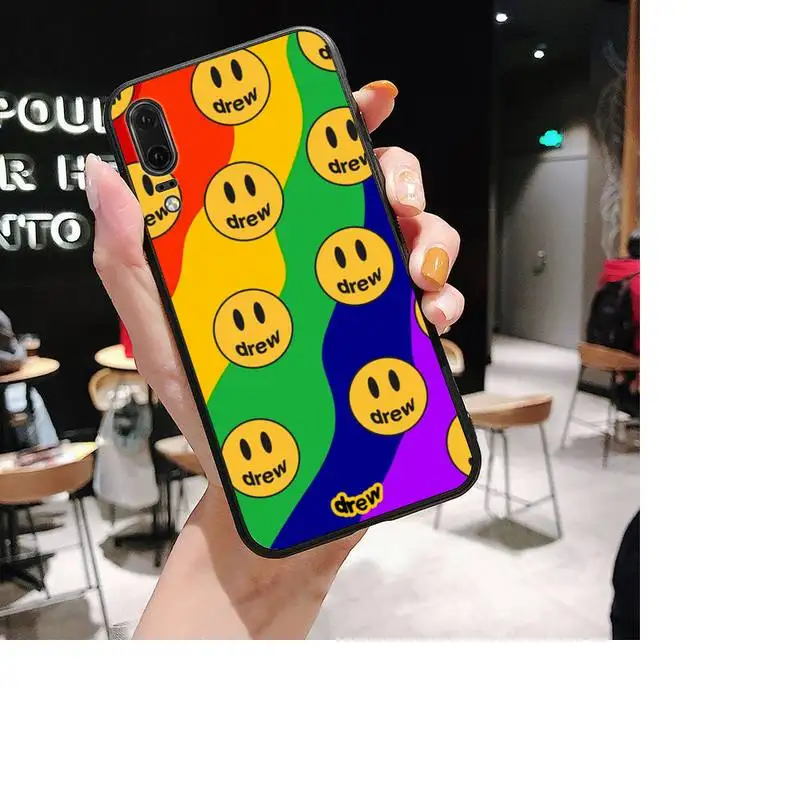 

Luxury brand Drew House Justin Bieber Phone Case For Huawei P20 lite P40 lite mate 10 20 lite P20 pro P smart 2019 Y7 P30 lite