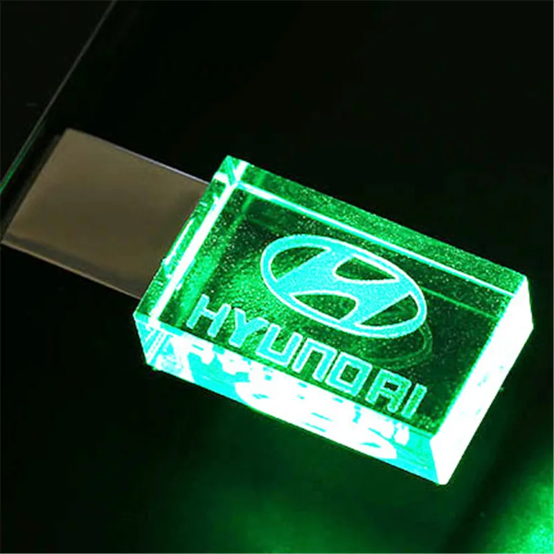 Современный Автомобильный знак логотипы кристалл+ металл USB флэш-накопитель Флешка 4 ГБ 8 ГБ 16 ГБ 32 ГБ 64 Гб 128 Гб внешний накопитель карта памяти u диск - Цвет: green