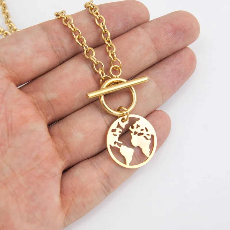 

Vintage Necklaces For Women/Men/Lovers Gold Lock Pendant Fashion OT Button Choker Couple Jewelry Gifts Rock Best Friend Necklace