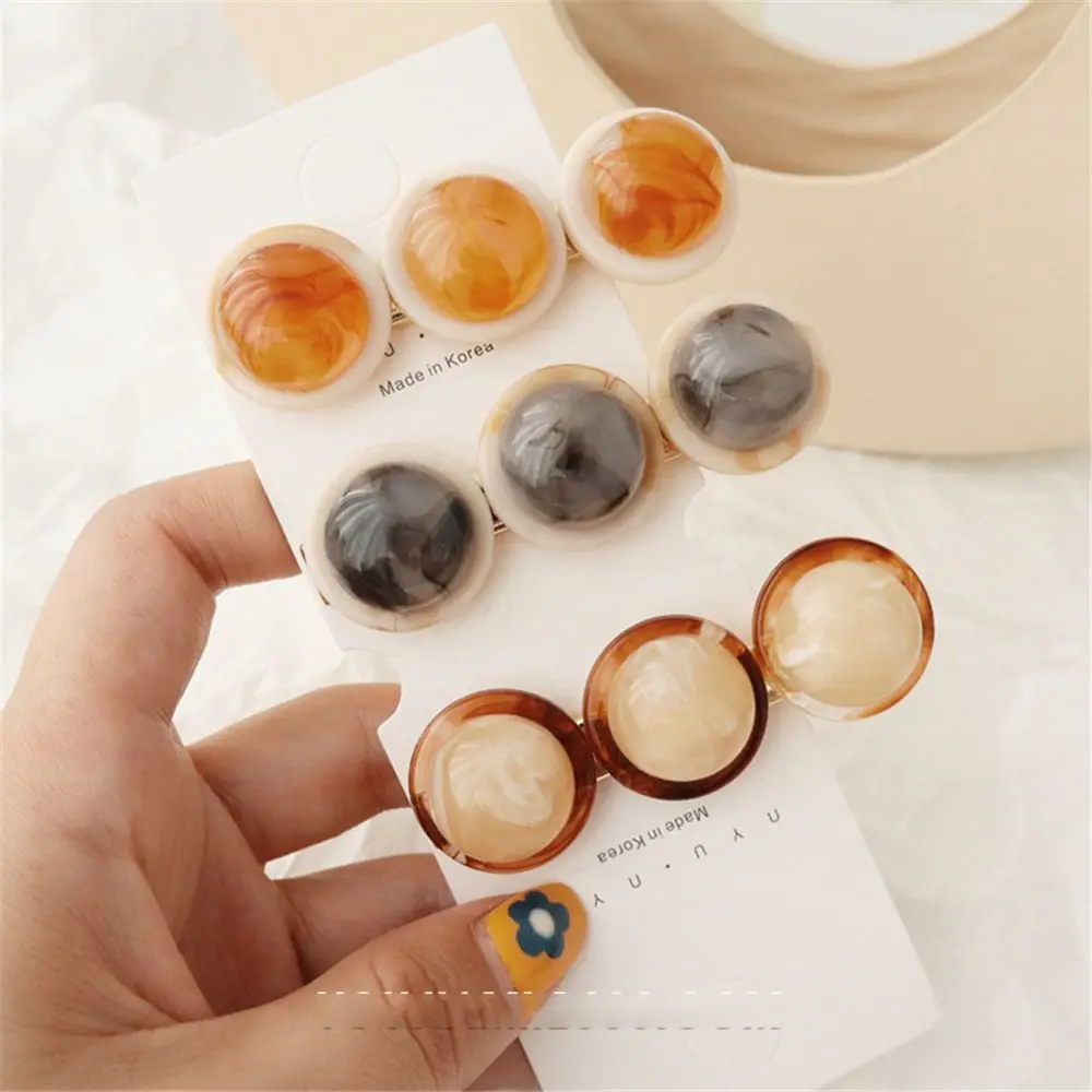 В Корейском стиле модная обувь Смола мрамор заколки для волос Заколки женщин с