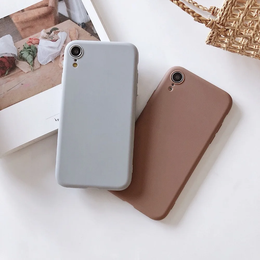 Роскошный тонкий матовый Силиконовый мягкий чехол для Xiaomi Redmi 4 4A 4X5 плюс 5A примечание 6 Pro 6A 7 7A 8 Go S2 Y2 ТПУ карамельного цвета чехол Capa