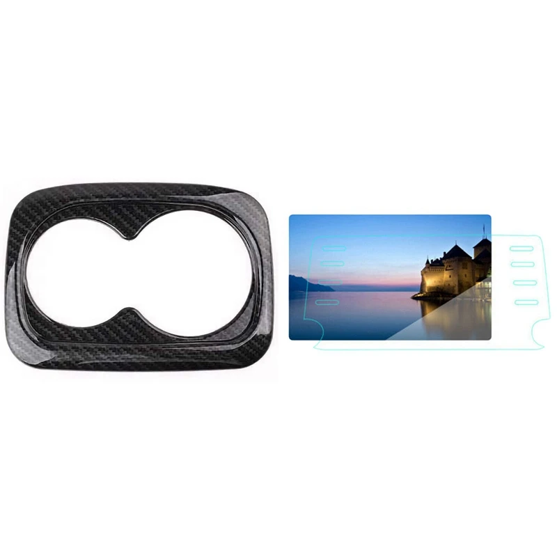 

Новейшее автомобильное Hd закаленное стекло, Защитная пленка для экрана с задней панелью держателя стакана, наклейки для напитков