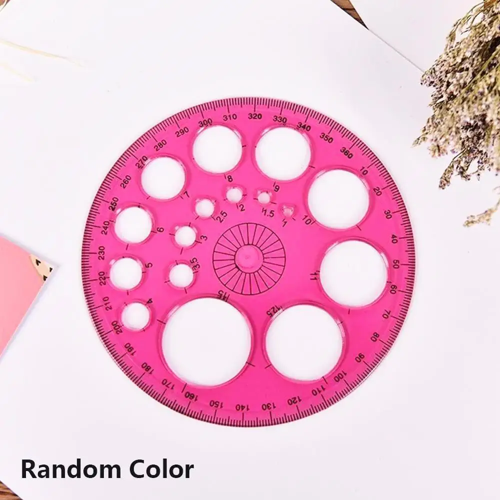 

1 pcs Foot Diameter 11.5cm 360-degree Circular Blue Red Wholesale High-grade Ruler Yellow Green Optional Four-color Patchwo C0A0