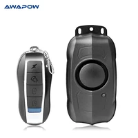 awapow usb charging bike vibration alarm remote control security system scooter alarm for motorcycle anti theft bicycle alarm