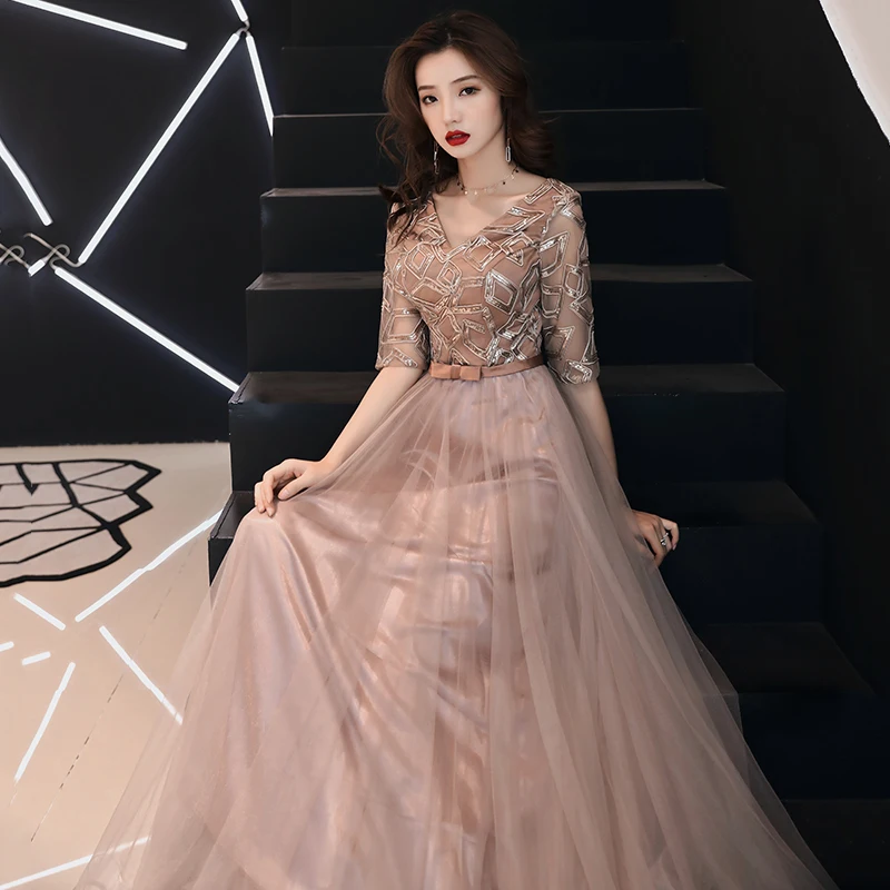 

cheongsam modern Lace Dresses Chinese Women Mesh Dress Gown Bride Wedding Evening Party Prom Qipao Cheongsam Size XS-2XL