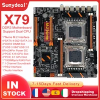 x79 dual cpu motherboard lga 2011 processor motherboard ddr3 reg ecc usb sata 3 0 pcie x16 x1 gpu slot x79 e atx mother board