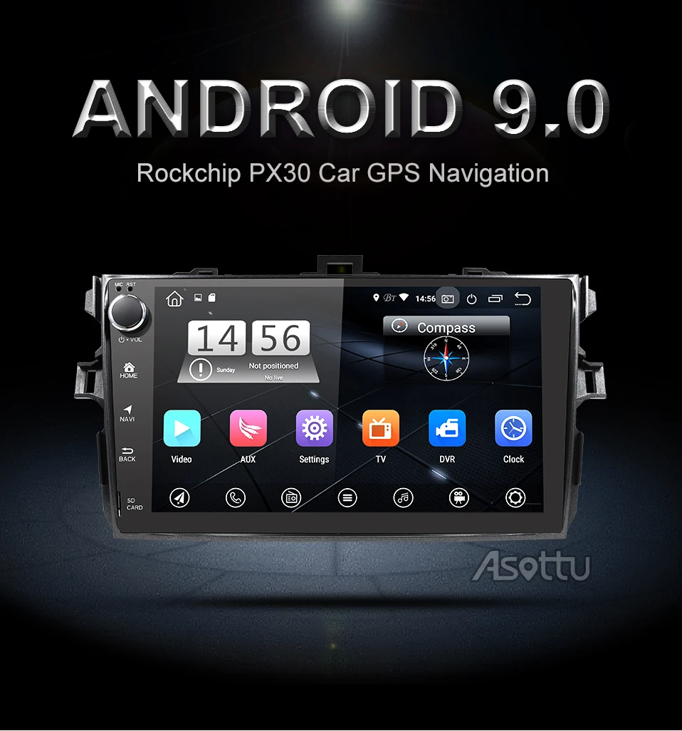 Asottu DSP android 9,0 PX30 автомобильный dvd gps навигатор для Toyota corolla 2007 2008 2009 2010 2011 Автомобильный dvd Радио gps стерео