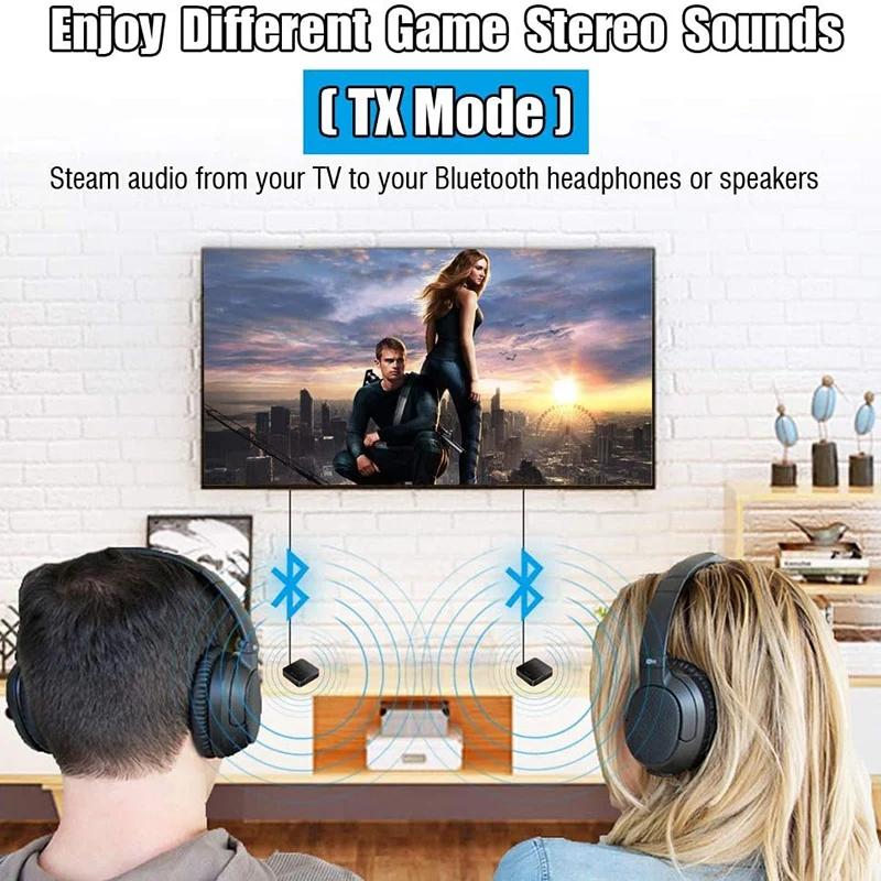 Bluetooth 5.0 Transmitter Receiver 2 in 1 Low Latency o Wireless Adapter Dongle for Home TV PC Tablet Speaker Car | Электроника