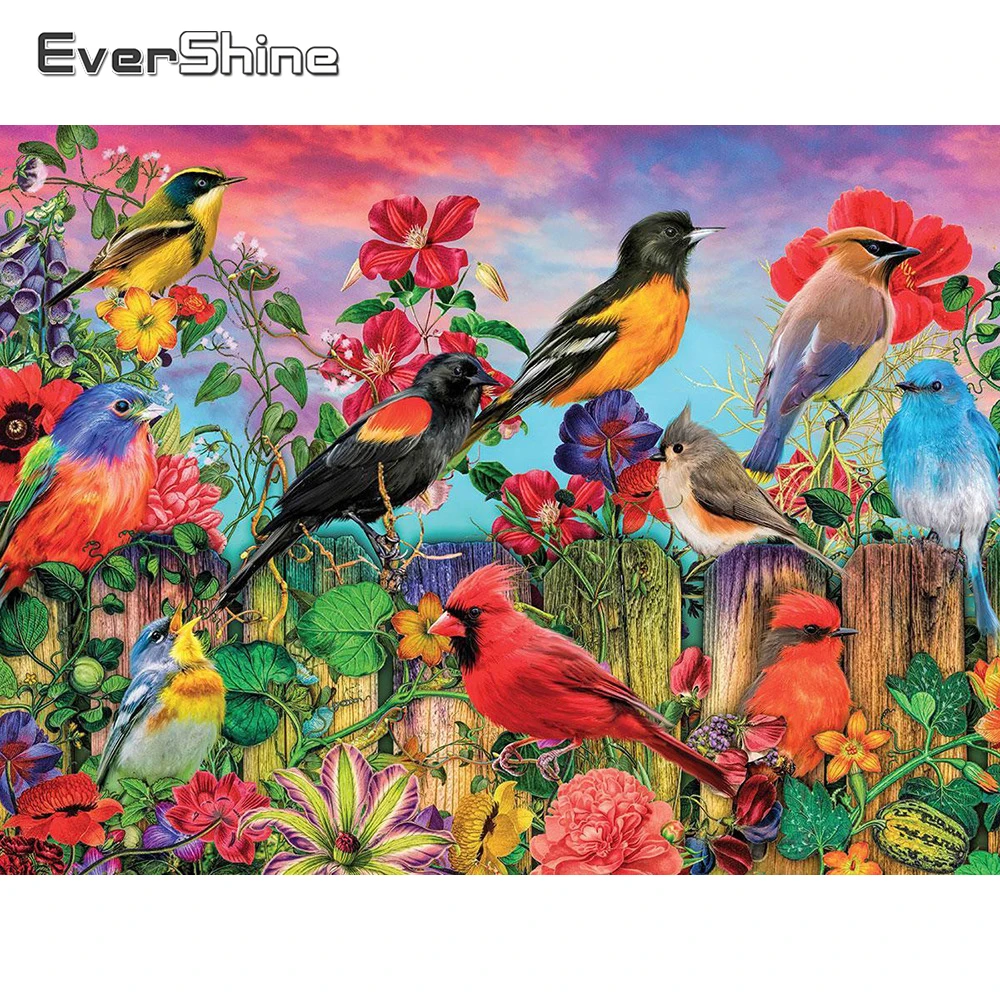Evershine 5D DIY алмазная мозаика животные птицы полная площадь Алмазный вышивка