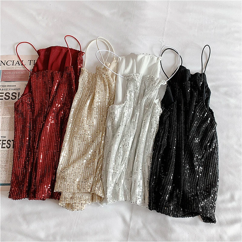 Топ женский с V-образным вырезом открытыми плечами и блестками | Женская одежда