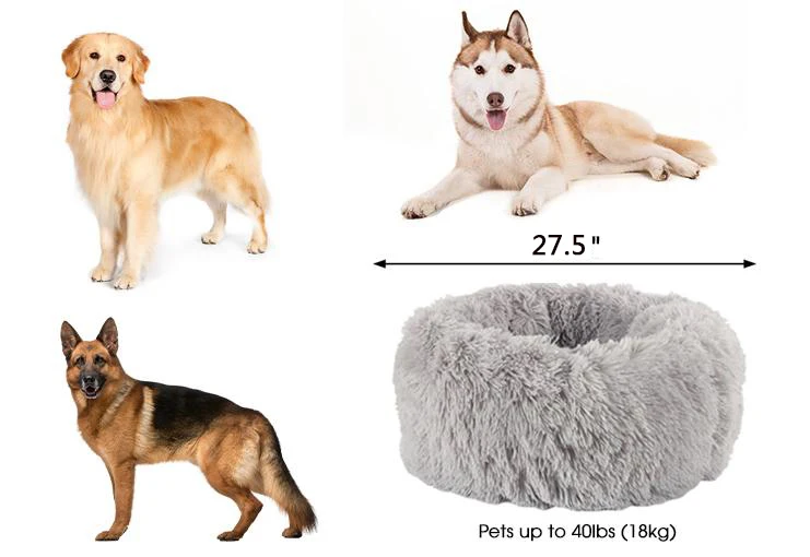Удобные успокаивающие кровати для больших собак, для средних и мелких собак, щенков, лабрадоров, потрясающая кровать для кошек, зефира, моющаяся плюшевая кровать для домашних животных
