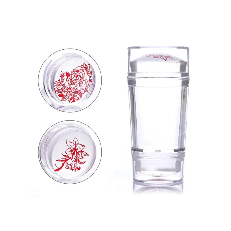 

Transparent Silicone Nail Stamper & Scraper Jelly Seal For Fast French Nails Tip