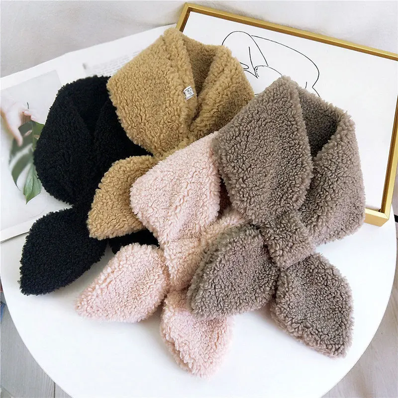 Осенне-зимний Универсальный шарф из имитации овечьей шерсти двухсторонний