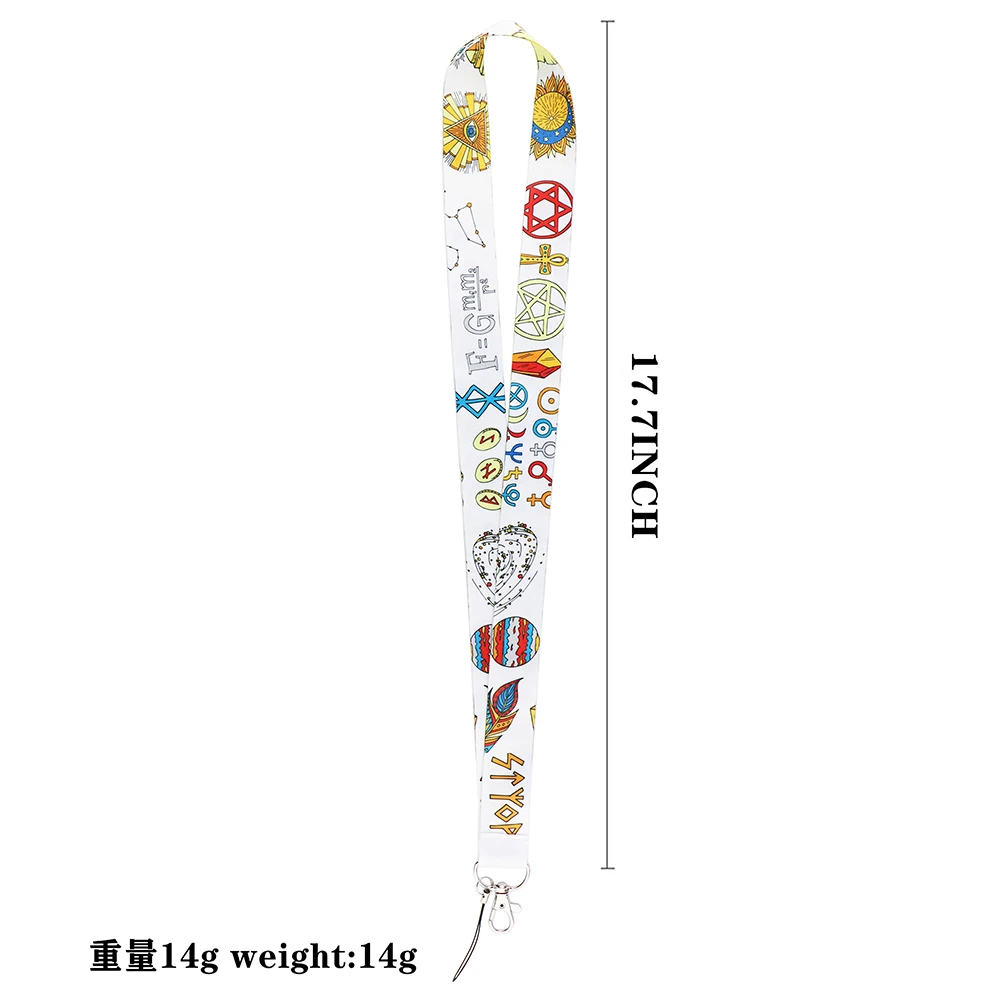 

LX699 Egyptian Celestial Bodies Keychains Accessory Mobile Phone USB ID Badge Holder Keys Strap Tag Neck Lanyard For Friend Gift