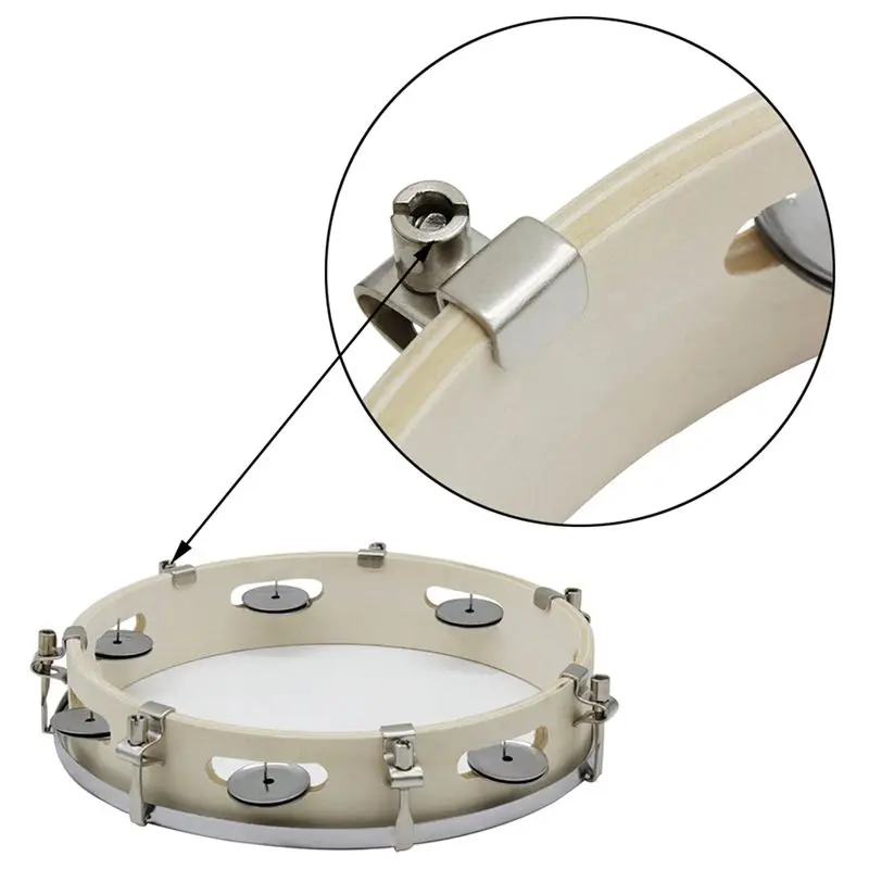 

10 in Tambourine Capoeira Leather Drum Tambourine Samba Brasil Wooden Tambourine Precussion Music Instrument For Sale 150 D