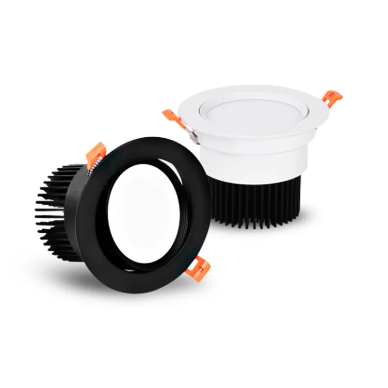 

7w 9w 12w 15w18w Rotating Dimmable recessed LED Downlights Angle Adjustable COB Ceiling Lamp Spot Lights LED downlight AC85-265V