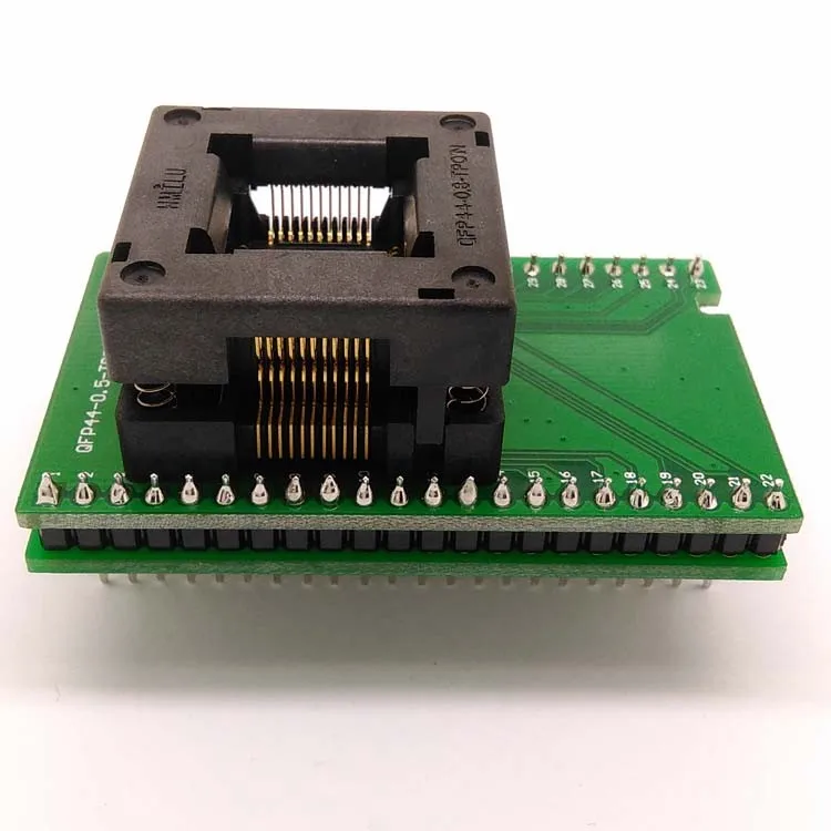 TQFP44 FQFP44 QFP44 to DIP44 Programming Socket OTQ-44-0.8-14 Pitch 0.8mm IC Body Size 10x10mm Adapter SMT /SMD Test Socket