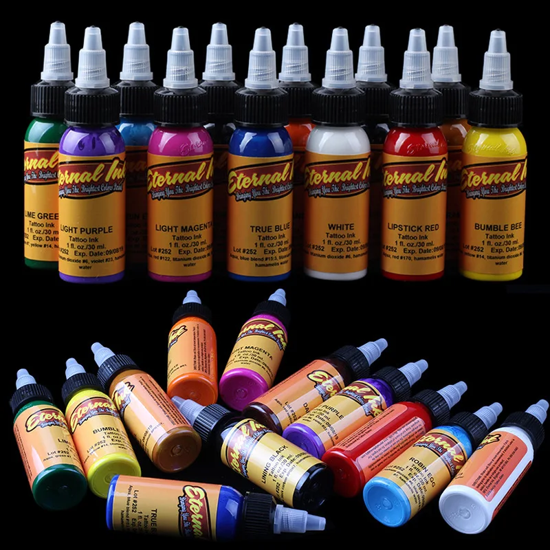 

2Pcs 30ml/bottle Tattoo Inks Semi Permanent Natural Plant Permanent Makeup For Body Art Paint Tatto Pigment For Tattooing