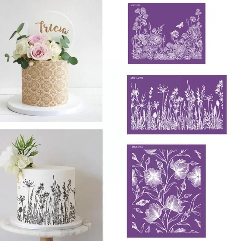 1 шт. Необычные кружевные трафареты для украшения торта на свадьбу или вечеринку