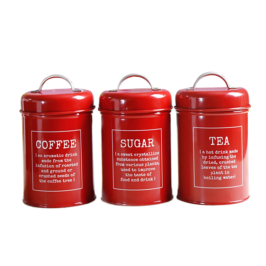 

Tea Coffee Sugar Kitchen Storage Containers Jars Containers Containers Cans
