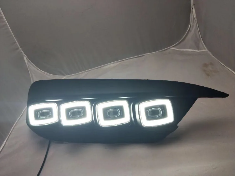 Новейший дизайн функция пропускания желтого сигнала 12 В автомобильные DRL