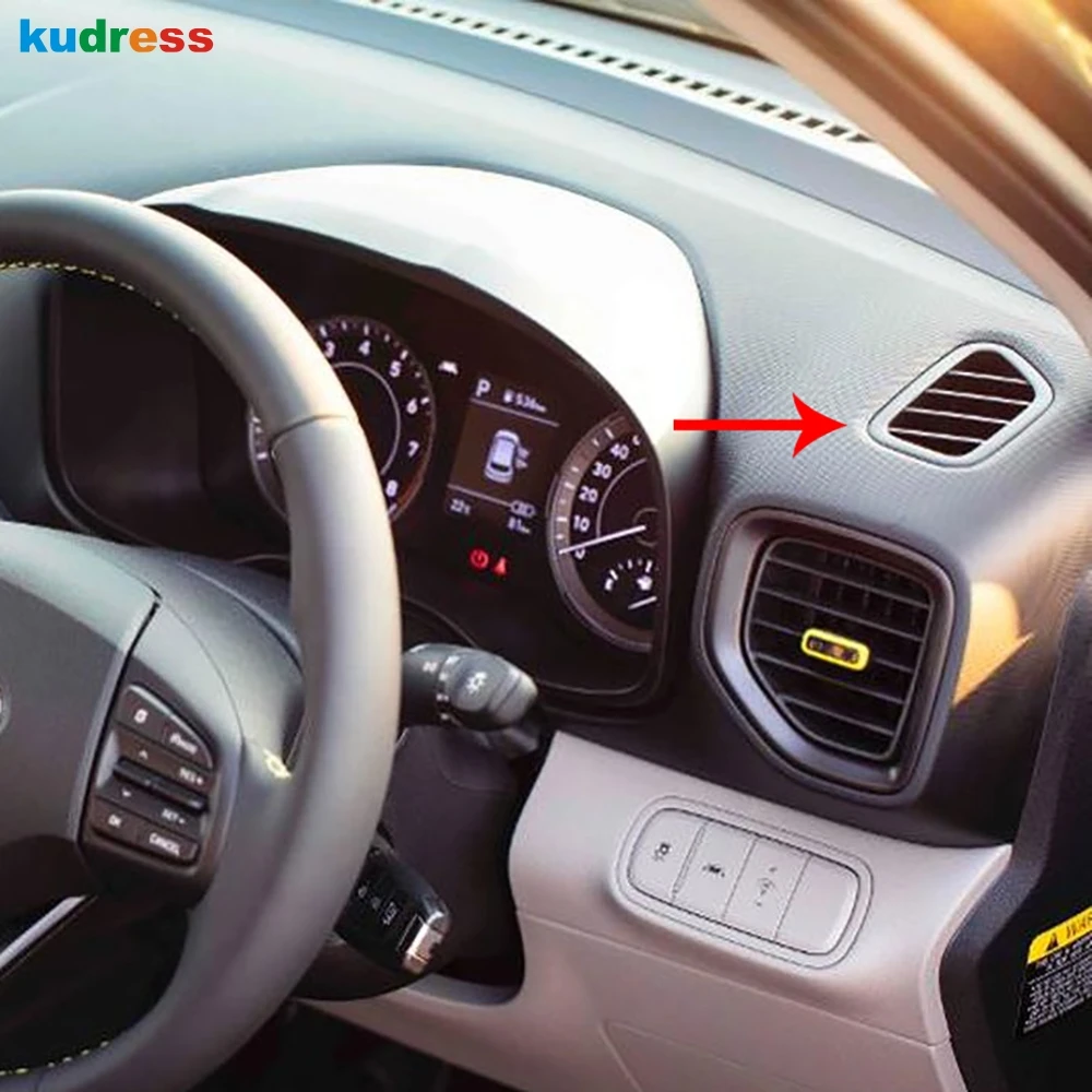 Для Hyundai Venue 2019 2020 углеродное волокно передний кондиционер вентиляционное