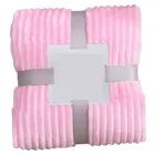 Однотонное одеяло в полоску, Фланелевое мягкое флисовое покрывало для взрослых, зимнее теплое пушистое постельное белье, покрывало для дивана, спальни