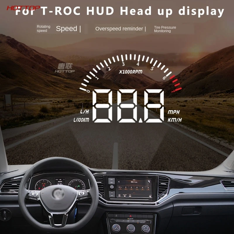 For VolksWagenwerk VW T-Roc 2019 HUD Head-up Display Tire Pressure Modification | Автомобили и мотоциклы