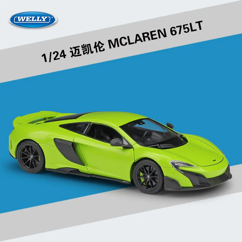 

WELLY 1/24 автомобиль Макларен 675LT имитация металла литая модель спортивный автомобиль детские игрушки подарки