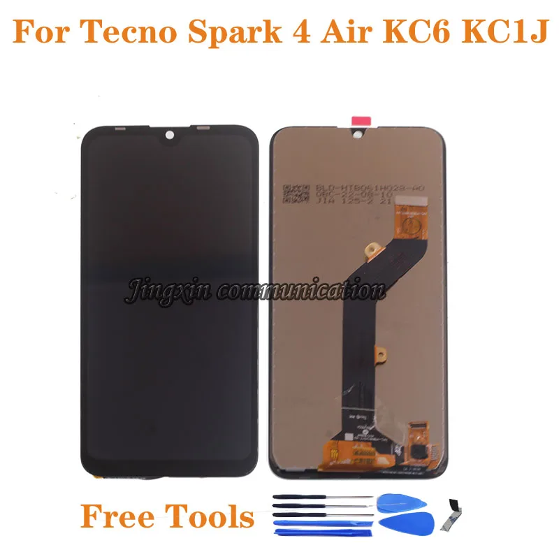 

6.1” For Tecno Spark 4 air Display KC6 KC1J LCD Touch Screen Digitizer Assembly replacement For Tecno Spark4 AIR Phone Parts