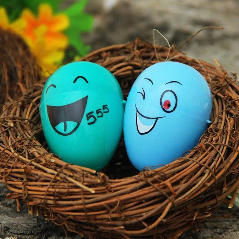 

1Set Easter Colorful Eggs Twist Toys for Kids with Openings Plastic Packaging Eggs for Easter Decoration Holiday Gifts