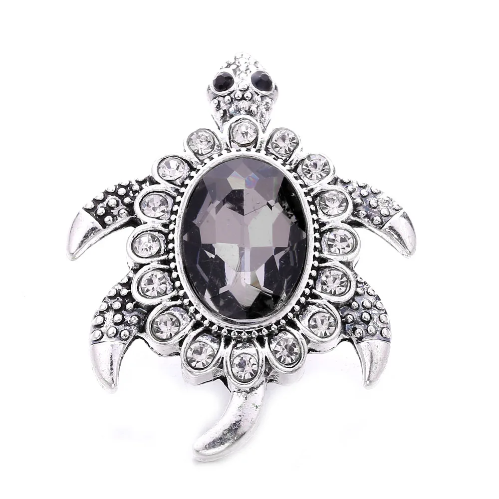 10 шт./лот 18 мм защелкивающиеся ювелирные изделия черепаховый Камень Стразы