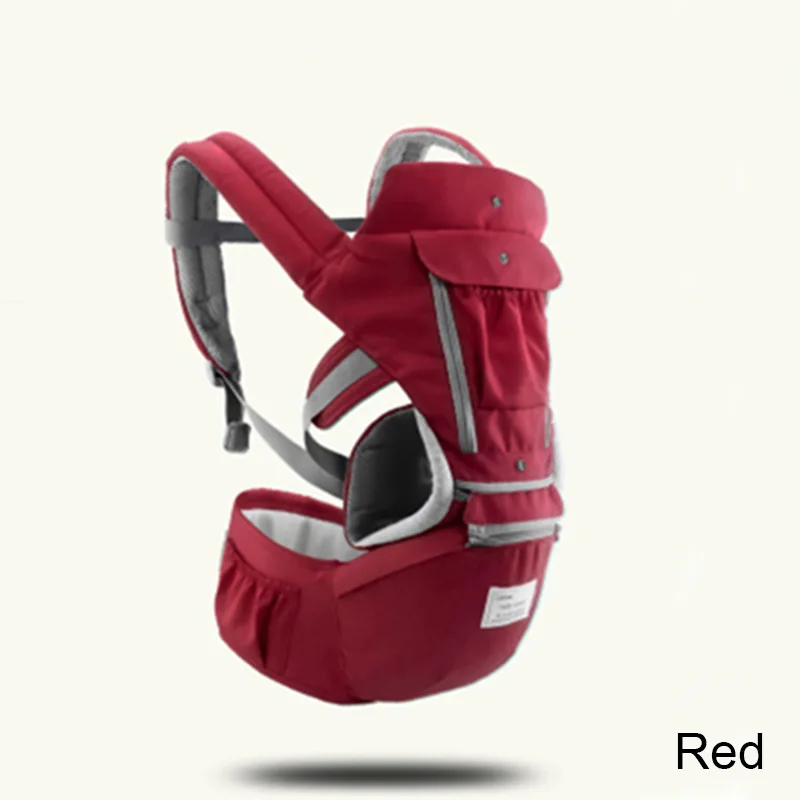 red Новорожденный эргономичная Сумка-кенгуру для ребенка, на четыре сезона, с одним плечевым ремнем спереди типа «кенгуру» дорожная сумка для путешествий на лямках для малышей от 0 до 36 месяцев - Цвет: red