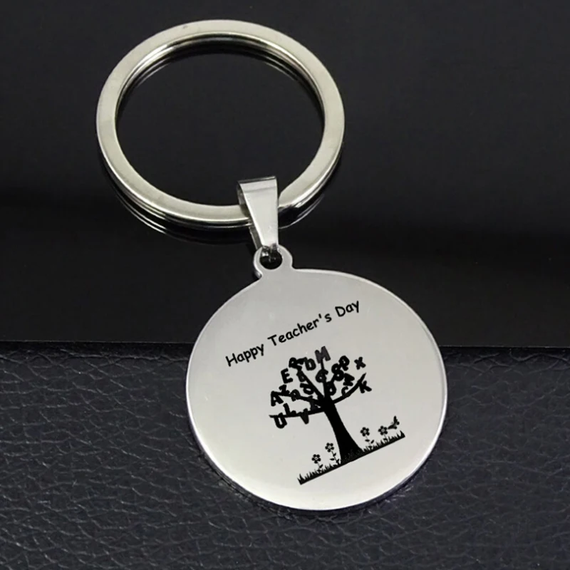 1 шт гравированный Счастливый День учителя брелок лучший подарок для