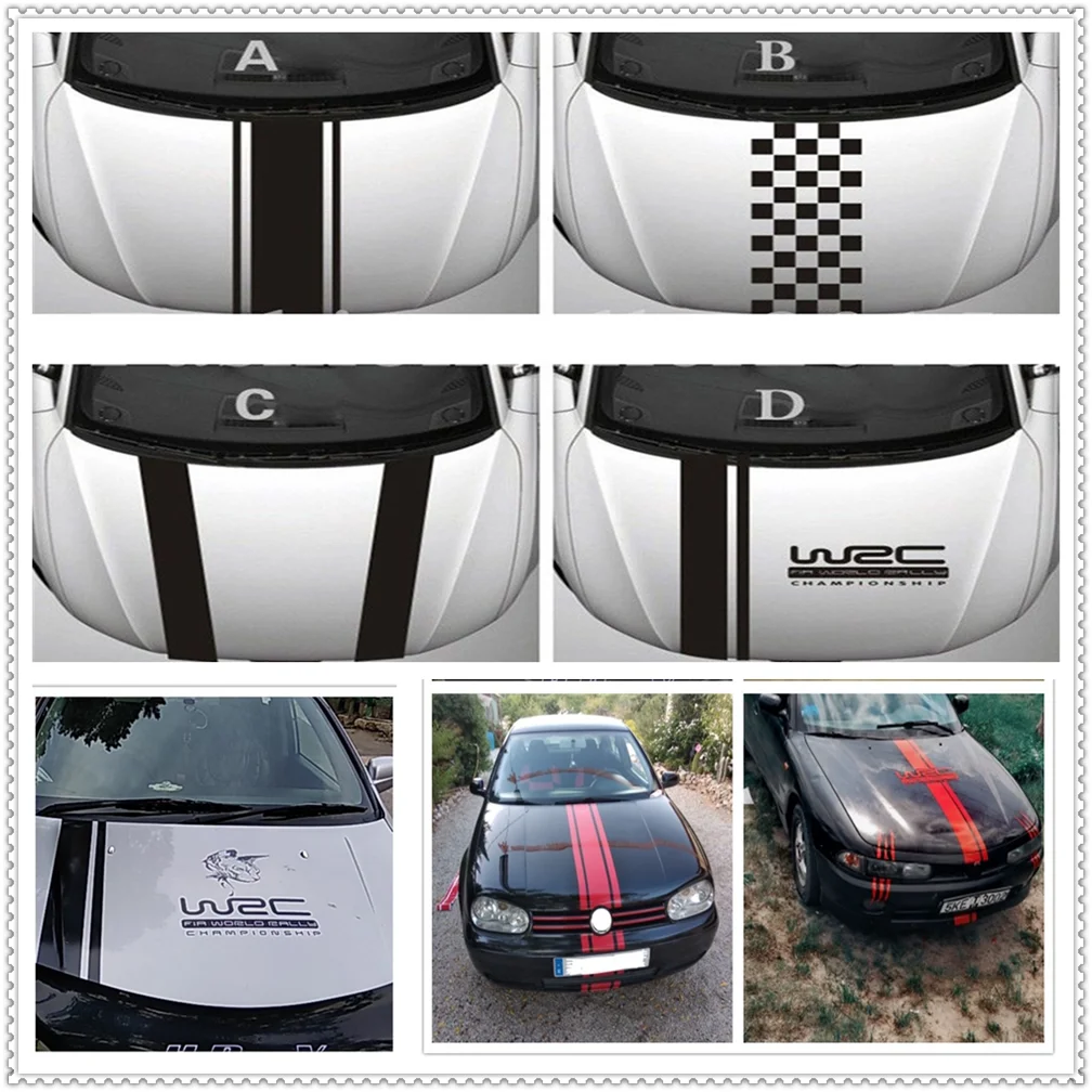 Виниловая наклейка на корпус автомобиля в полоску для гоночных гонок голову Honda