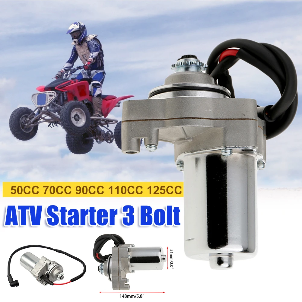 

Chinese 50CC 70CC 90CC 110CC 125CC ATV Starter Motor 12 Teeth 3 Bolt For TAOTAO JETMOTO ROKETA SUNL