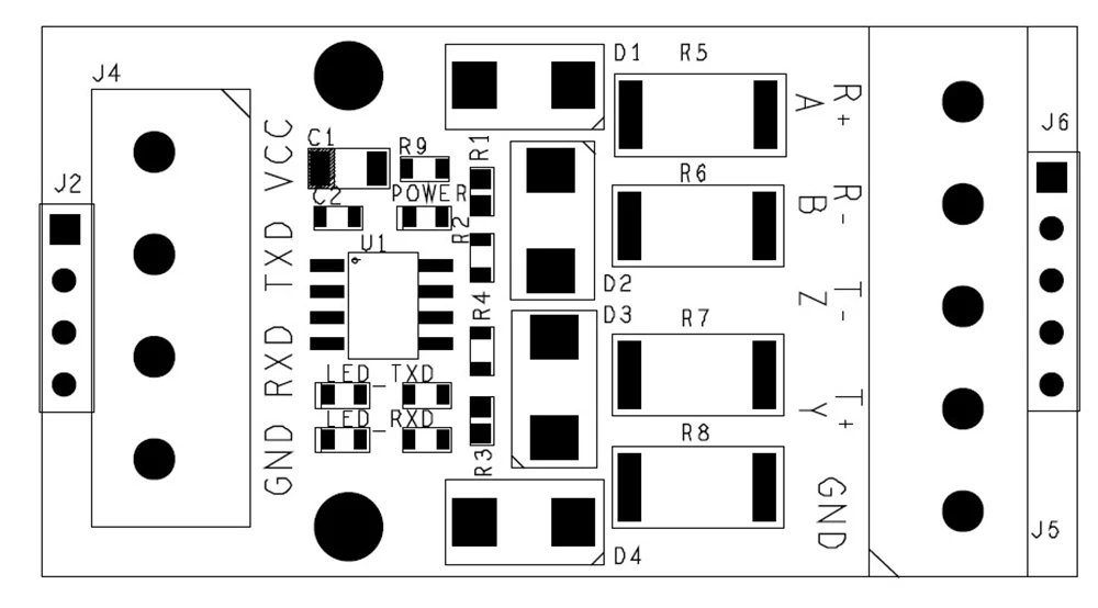 3 V TTL взаимное преобразование RS422 модуль полный дуплекс 422 в MCU UART