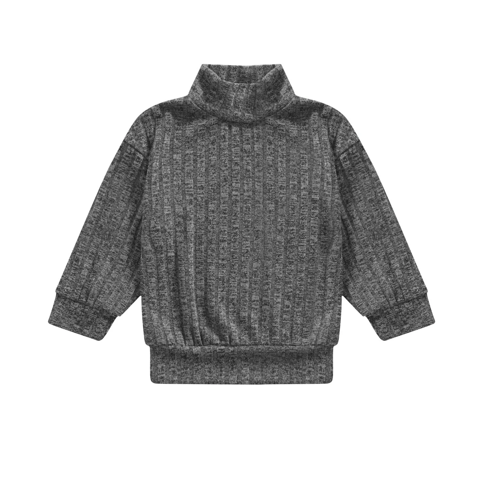 Пуловер детский однотонный с высоким воротником на возраст 2-7 лет | Детская