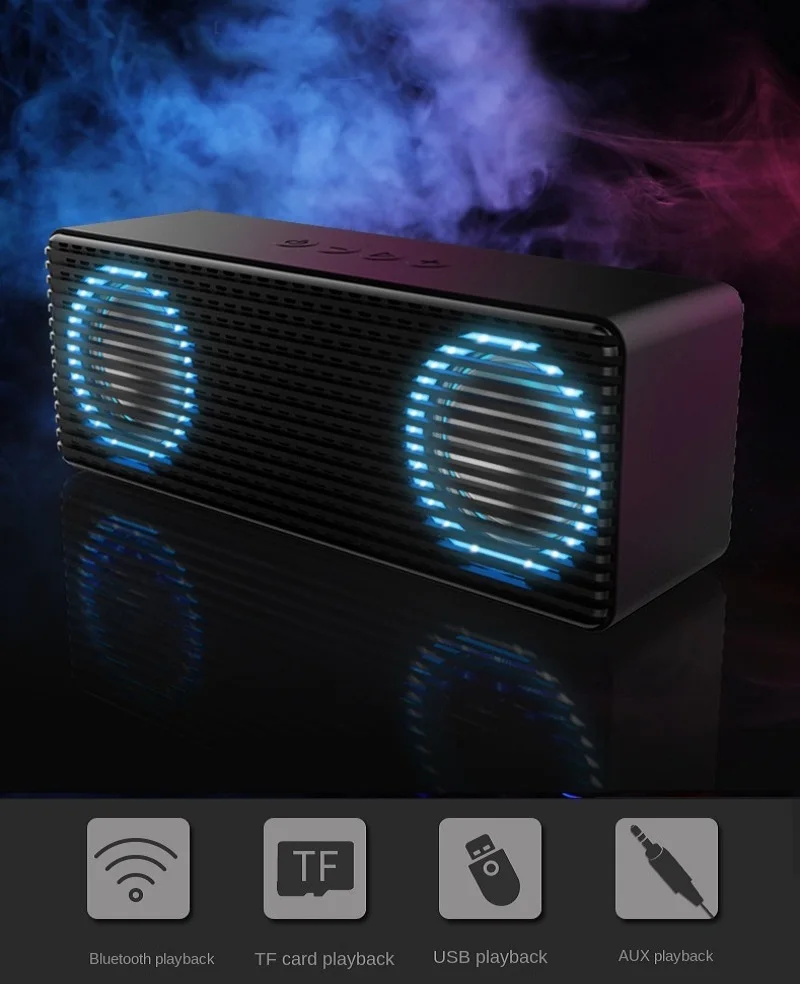 

NUBWO A12 Portable Wireless Bluetooth Double 20W Speaker With Mic TF Card AUX Stereo Surround Bass Speakers For PC Phone Outdoor