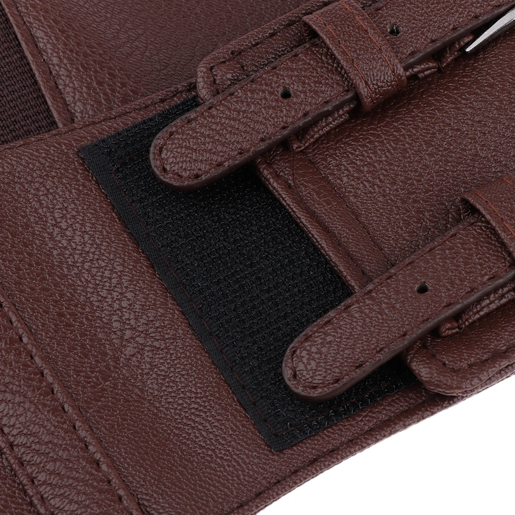 

Women Sexy Leather Elastic Wide Band Waist Belt Waspie Corset Cinch Underbust