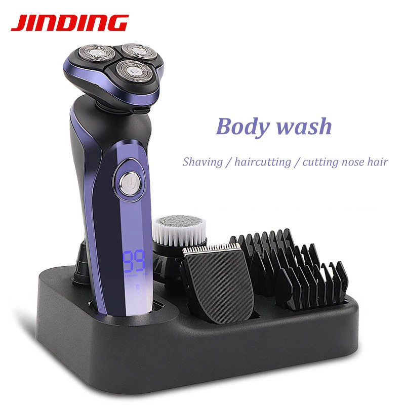 

Electric shaver Men's whole body washable digital display rechargeable floating razor 4 in 1 multi-function grooming set