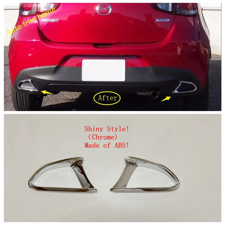 

Lapetus ABS Chrome Rear Tail Fog Lights Lamps Frame / Decorative Panel Trim Fit For Mazda 2 Demio 2015 - 2021 Auto Accessories