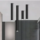 Светодиодный точечный светильник, длинная трубка, поверхностное крепление, современный алюминиевый Точечный светильник для помещений, гостиной, кухни, освещение для магазина