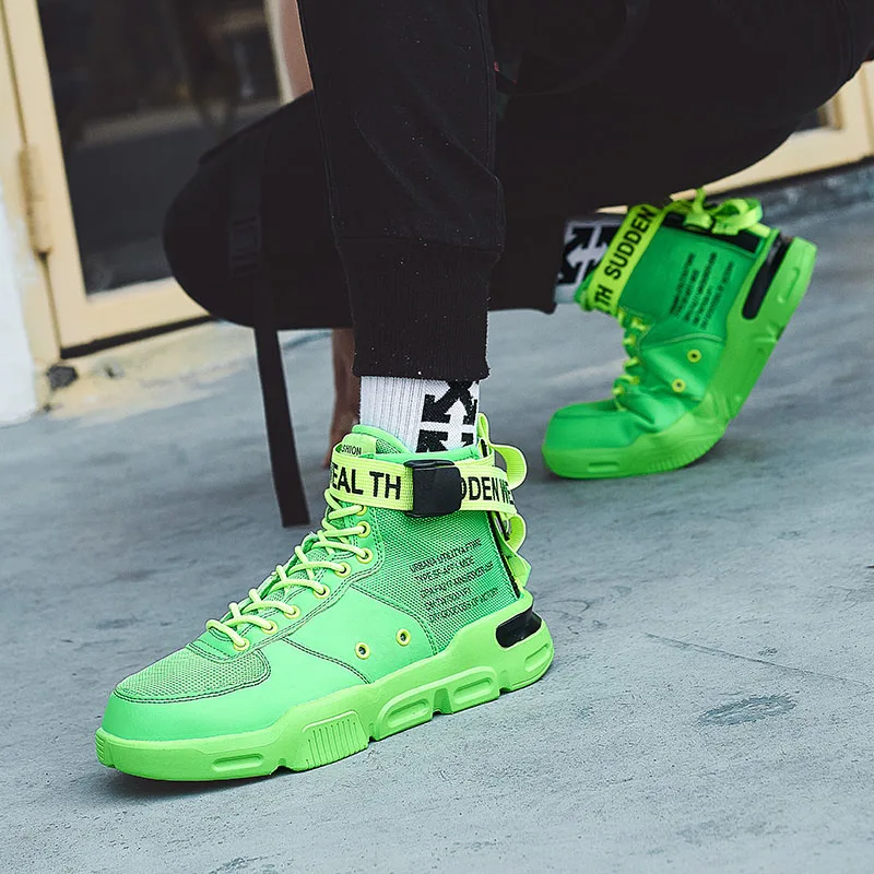 

Fashion Trend Men High Top Casual Shoes High Quality Mens Trainers Sneakers 2021 Spring New Hot Sale Man Sneaker Calzado Hombre