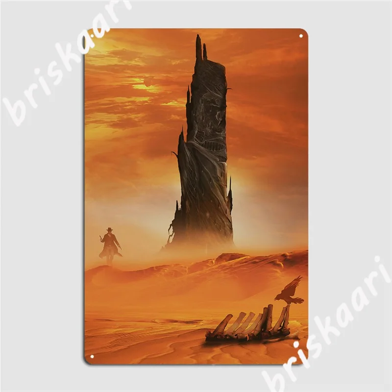 

Gunslinger And Dark Tower Poster Metal Plaque Club Home Funny Plaques Pub Garage Tin Sign Poster