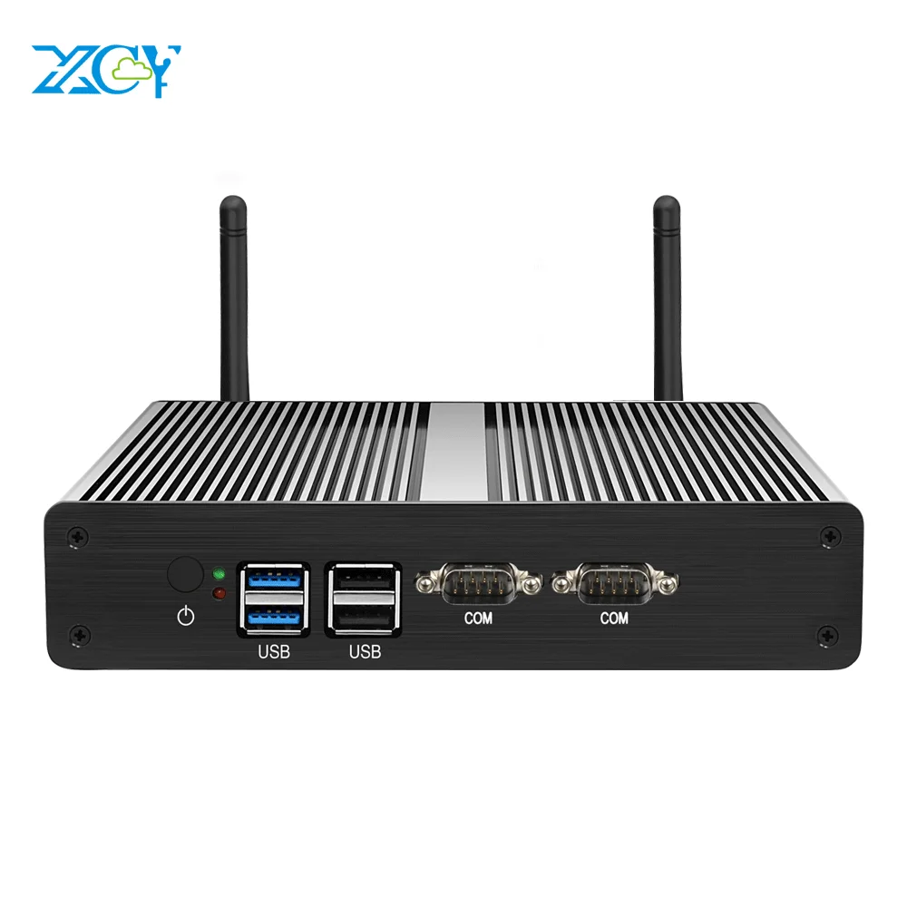 XCY мини ПК Intel Celeron J1900 J1800 Dual LAN Windows Pfsense Linux WiFi 2* RS232 HDMI VGA 4* USB промышленный микро ПК