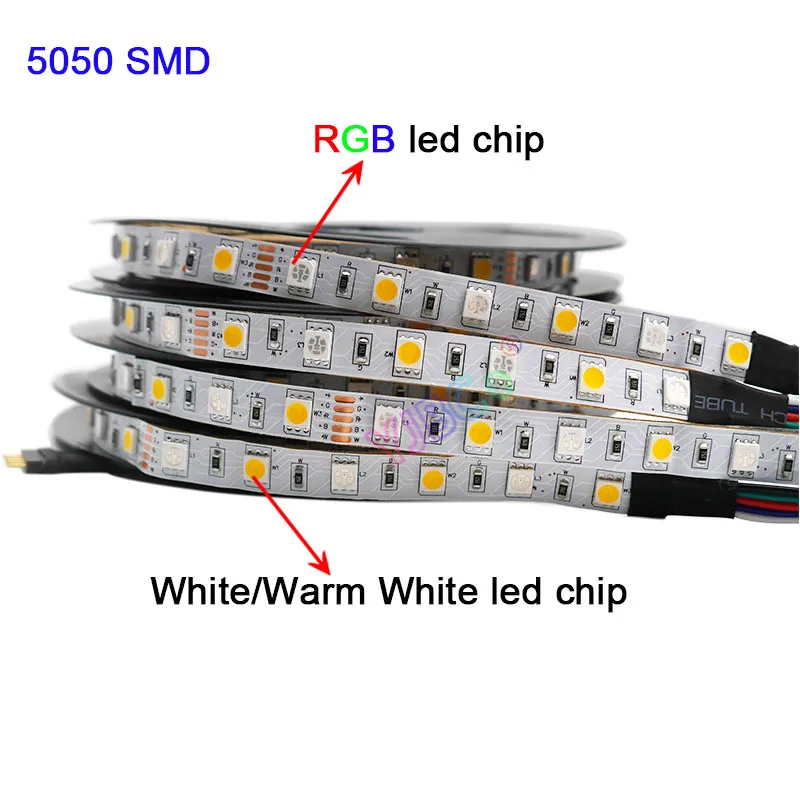 

DC12V 24V 5m RGBW RGBWW RGB+CCT LED Strip light,RGB +( White/Warm White) SMD 5050 Flexible led lamp tape