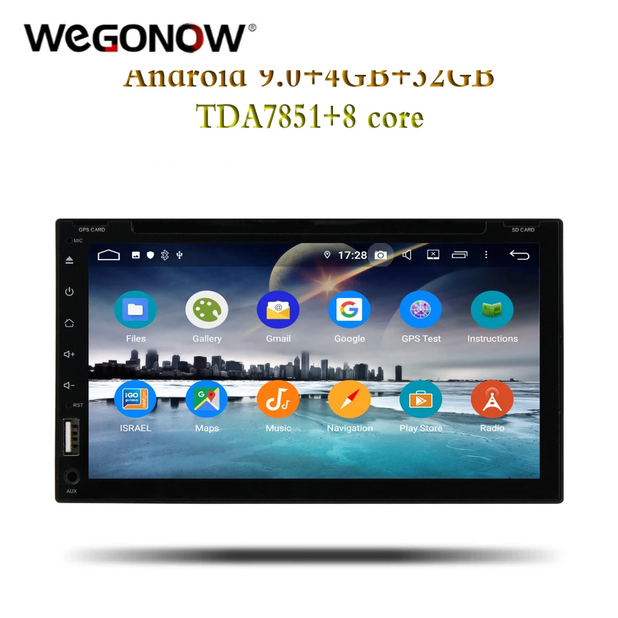HD ips автомобильный dvd-плеер Android 9 0 4 Гб ОЗУ 32 Восьмиядерный gps ГЛОНАСС RDS радио