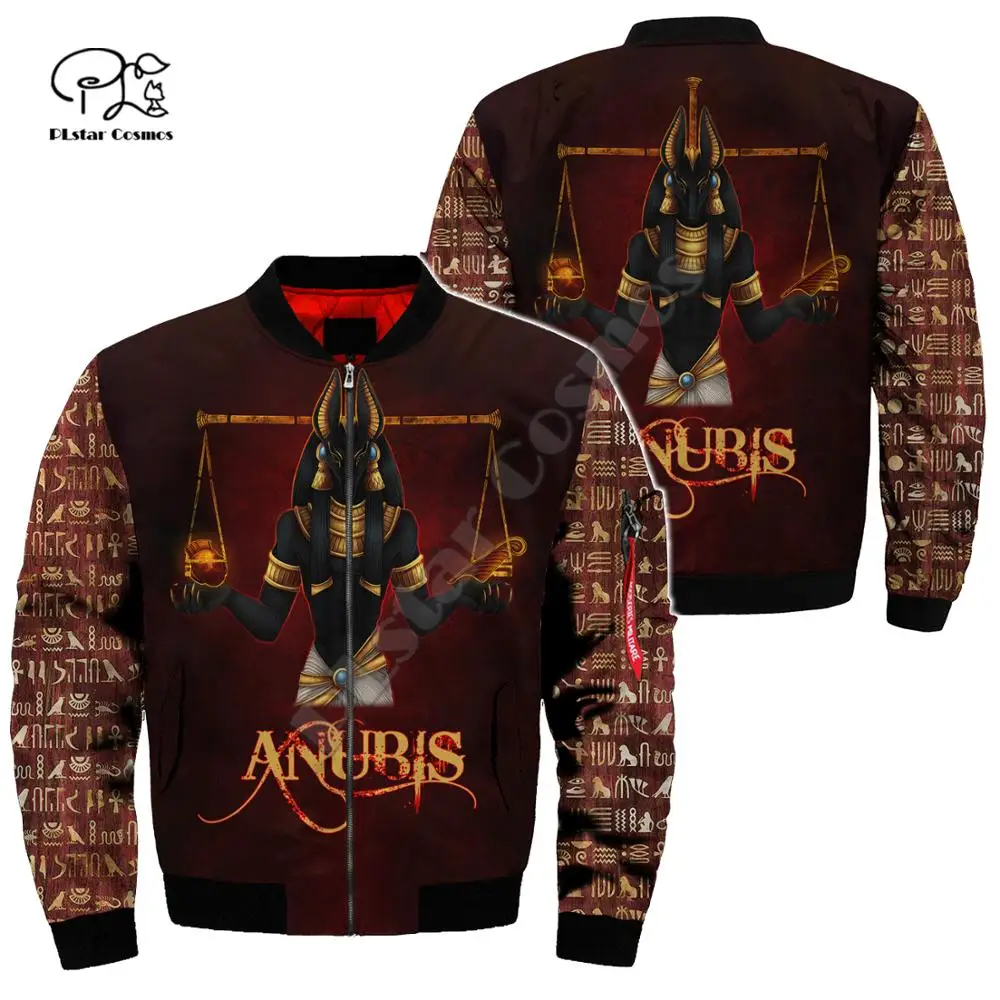 

PLstar Cosmos Horus Pharaoh Anubis Ancient Egypt God Winter Warm Jacket Streetwear 3Dprint Men/Women Coat/Zip/Bomber Jacket A-2