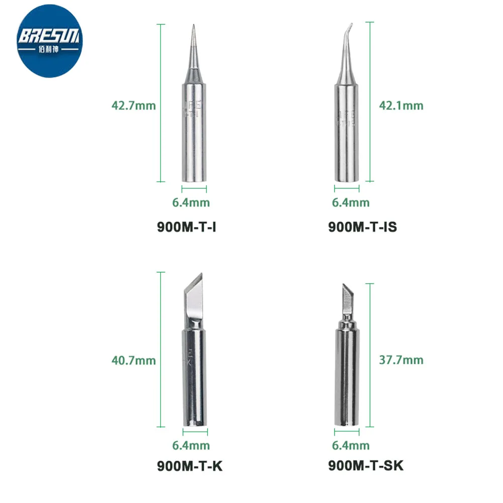 

Наконечник паяльника RELIFE 900M-T- I IS K Sk, маленькая головка резака 936, универсальный заостренный локоть, большая головка